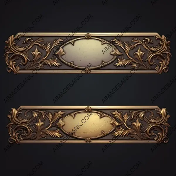 Transparent panel border design for a medieval-themed game UI