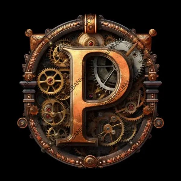 Steampunk-Inspired Logo Design: Letters Taking Center Stage