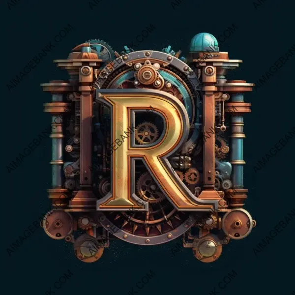 Retro-Futuristic Typeface: Steampunk Lettermark