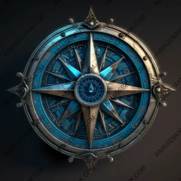 Blue-Tone Styling in Medieval Compass Picture