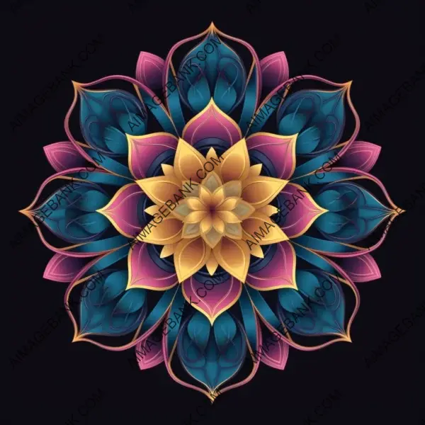 Lotus Mandala Graphic: T-Shirt Design with Morandi Colors