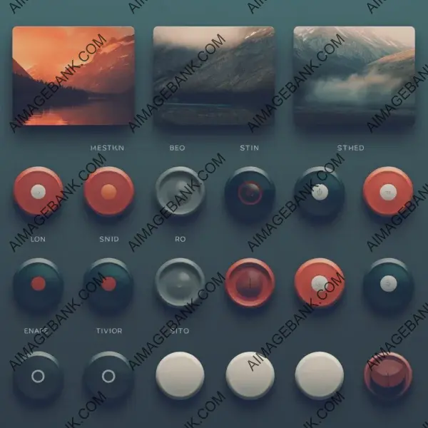 Minimalist Selection Buttons and Sliders
