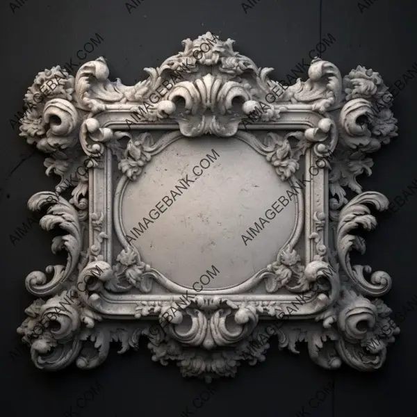 Concrete Art Frame with Renaissance-Inspired Design