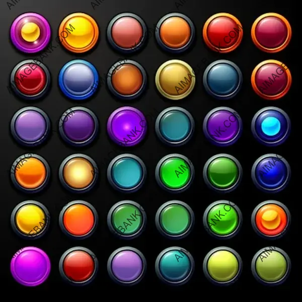 Simple and Dimensional GUI Button Collection