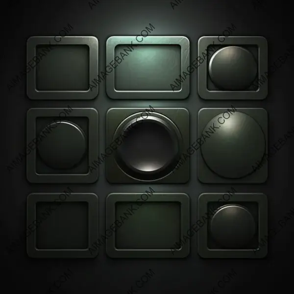 Futuristic Dark Metal Website Button Pack