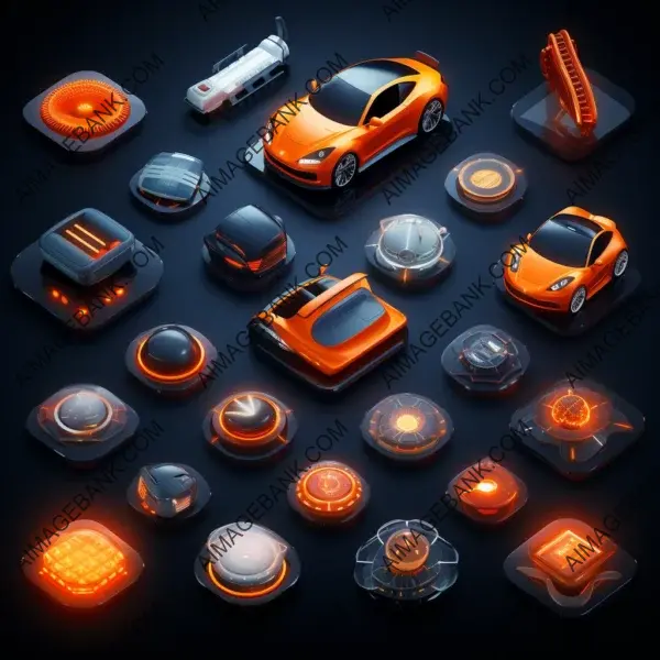 Contemporary Grid Layout Showcasing Clean 3D Cinema 4D-Style Icons