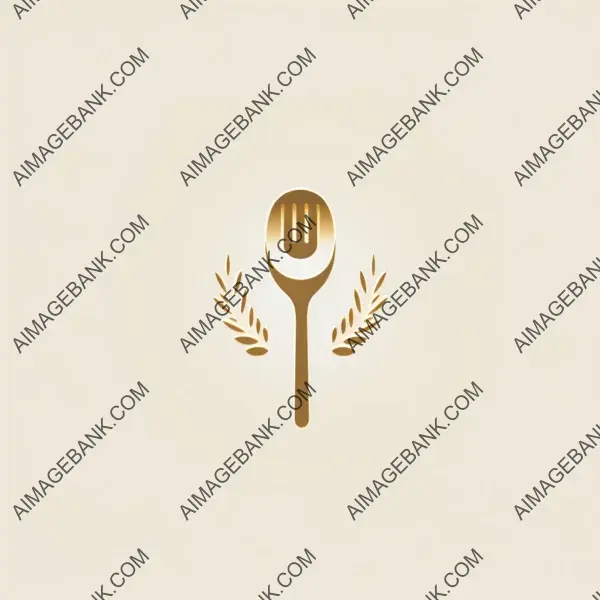 Clean and Elegant Company Logo Incorporating a Miniature Food Design