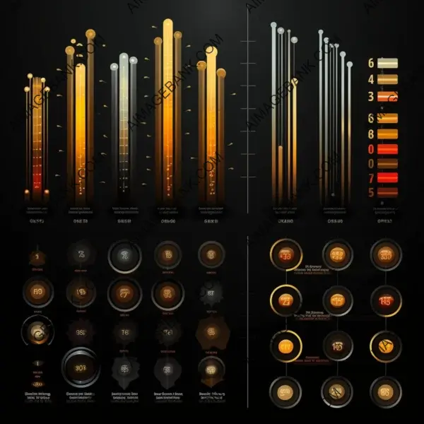 Dynamic Column Charts: Black Color Infographic Design at Its Best