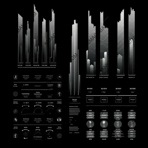 Enhance Your Infographics with Black Color: Dynamic Column Charts