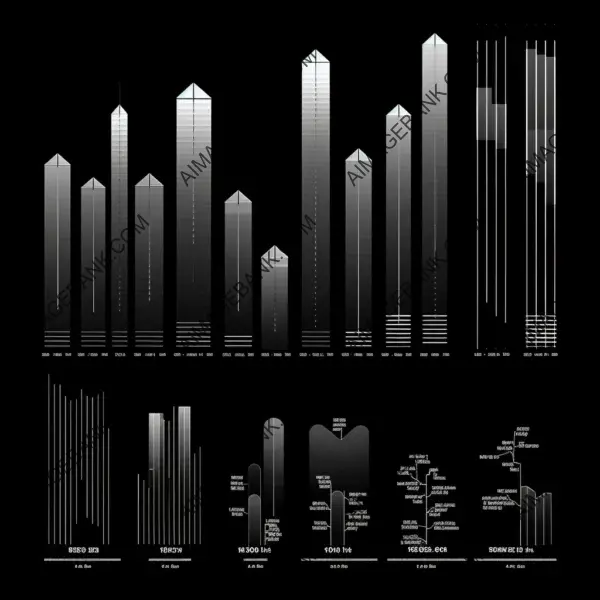 Black Color Infographic Design: Engaging Column Charts