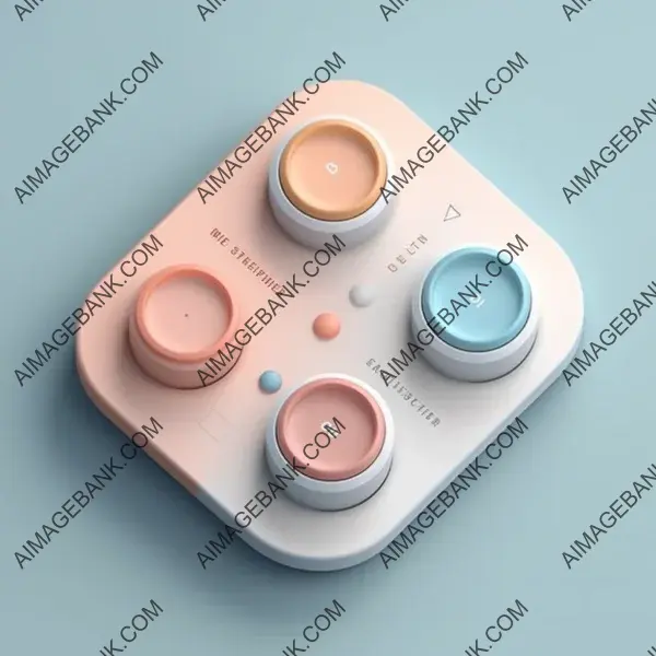 High-octane render of a white button background