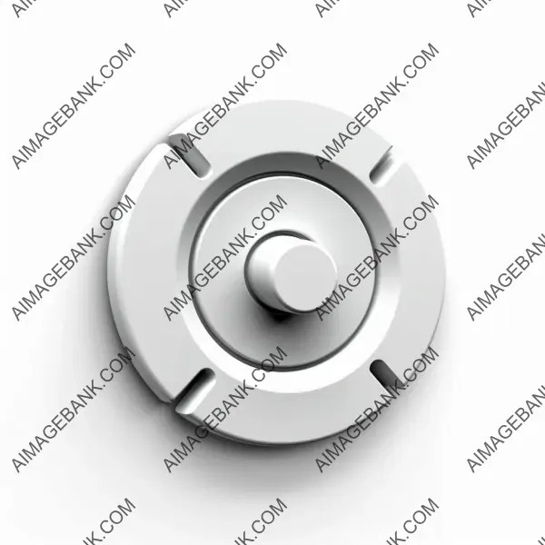 High-octane render: white button background