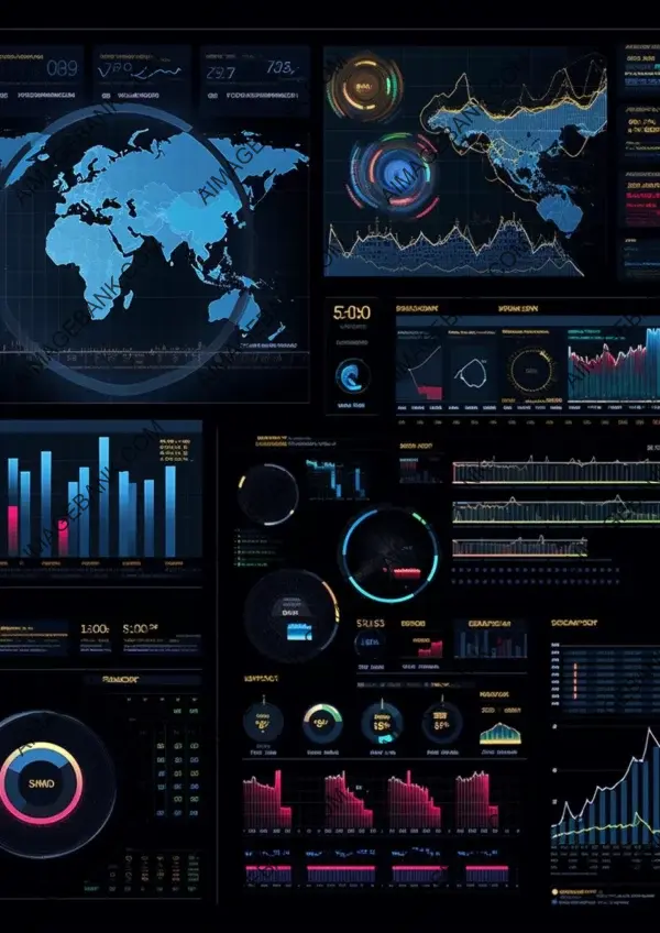 China map and hi-tech data boards in UI design