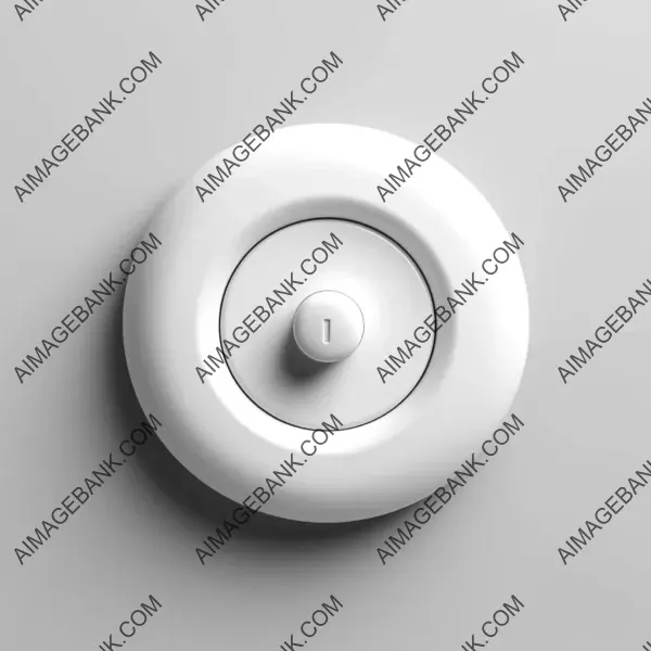 Dynamic high-octane render: white button background