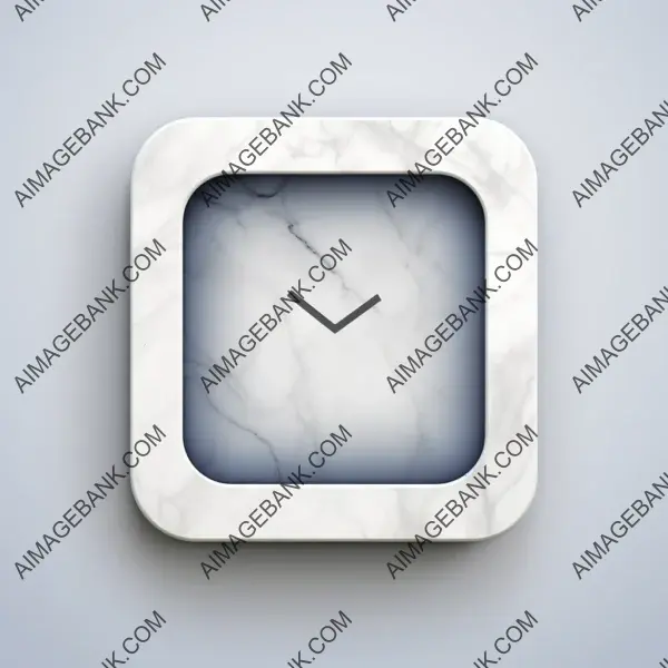 Squared round-edged marble tiles in mobile app