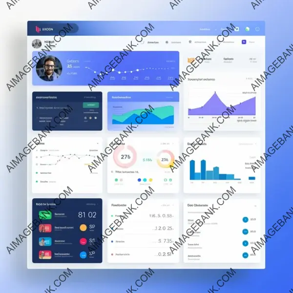 Saas dashboard in white background with blue theme