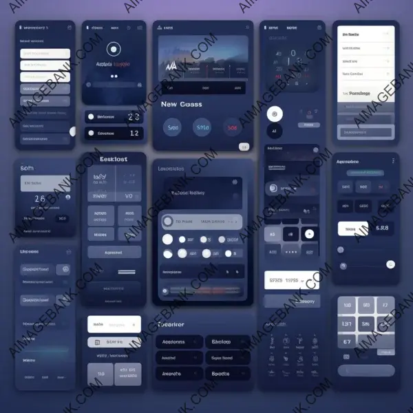 Application Buttons and Transparent Elements in UX UI Kit