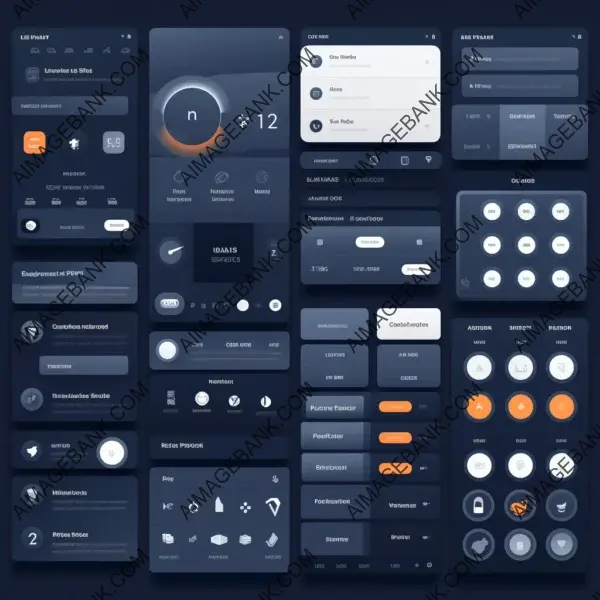 Transparent List and Application Buttons in UX UI Kit