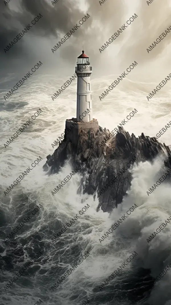 Epic photo of a lighthouse on a cliff