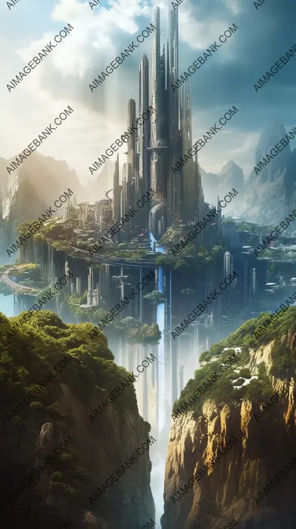 Rising Cinematic City: Fantasy Dreams with Towering Structures