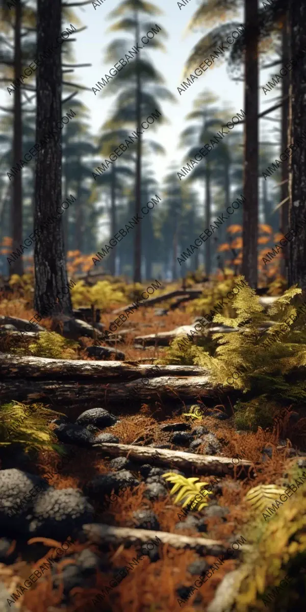 Majestic Realism: Close-Up of Flat Forest