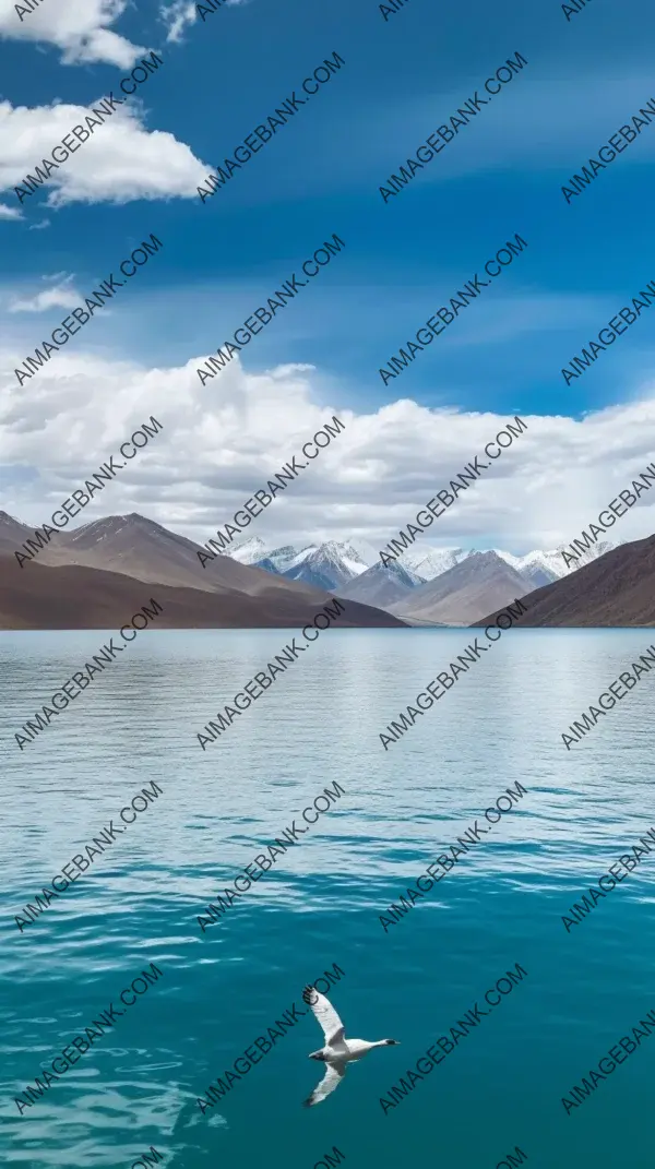 Majestic Landscape: Fredrikson Lake in Tibet-inspired Graceful Style