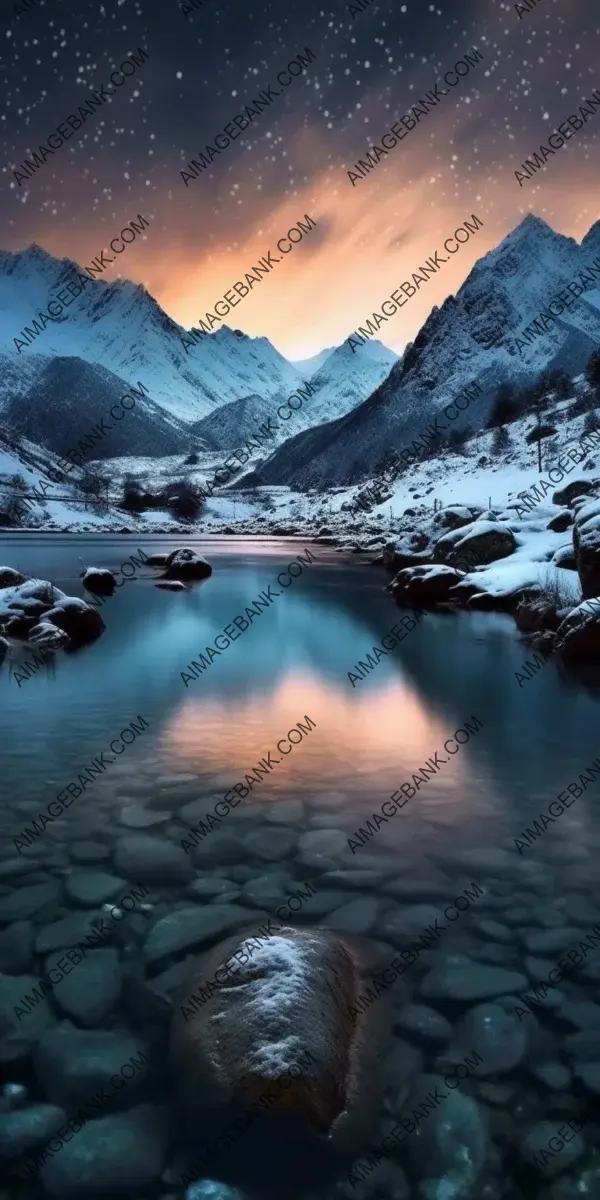 Winter&#8217;s stellar display: Professional photography capturing the beauty of starry nights in winter scenery