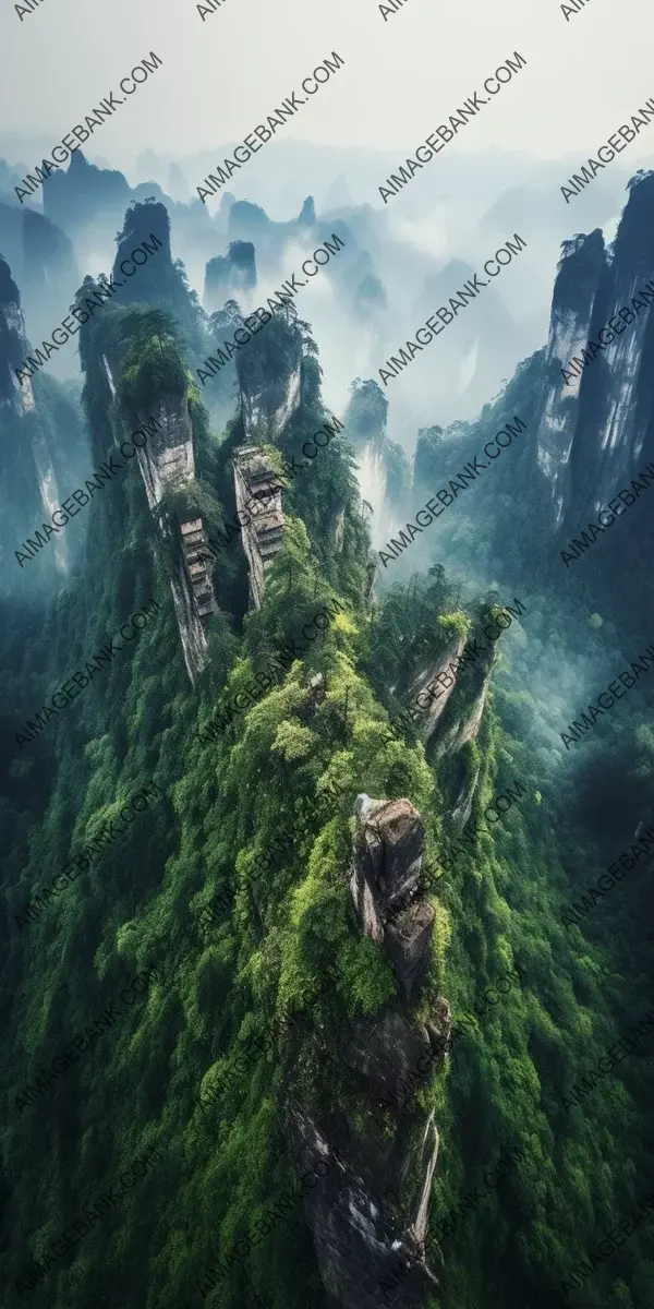 Aerial Views of Zhangjiajie&#8217;s Vast Landscapes: Captivating Fog Hype