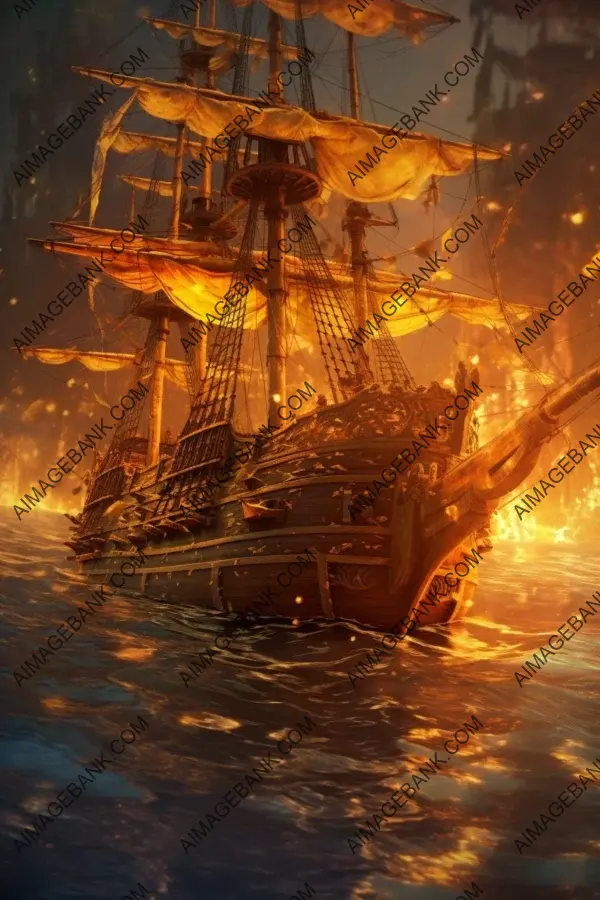 Underwater Magnificence: Large Spanish Galleon