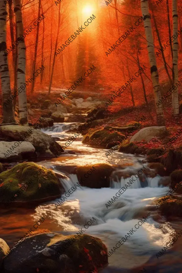 Serene cascading waterfalls portrayed in the style of George Inness