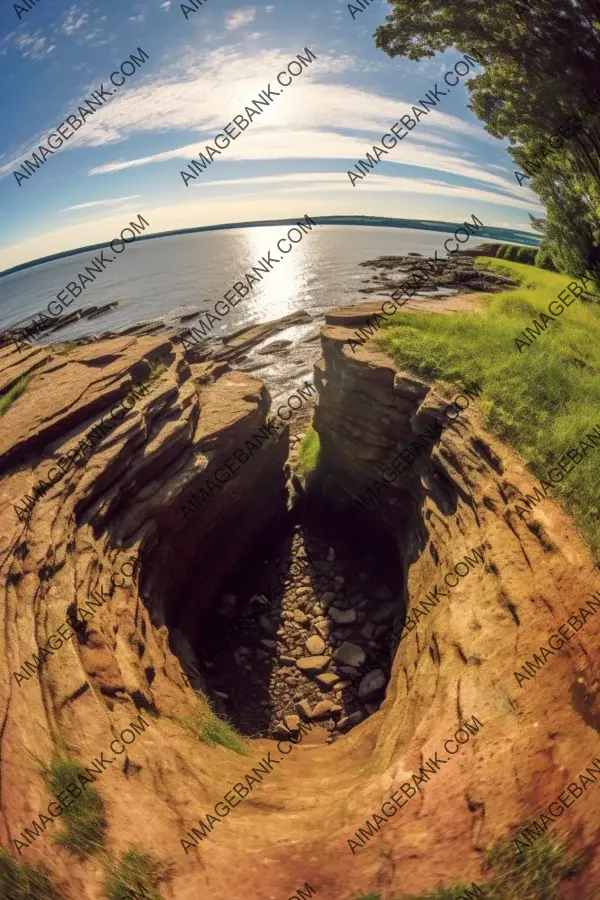 Admiring the breathtaking view straight down from an edge cliff