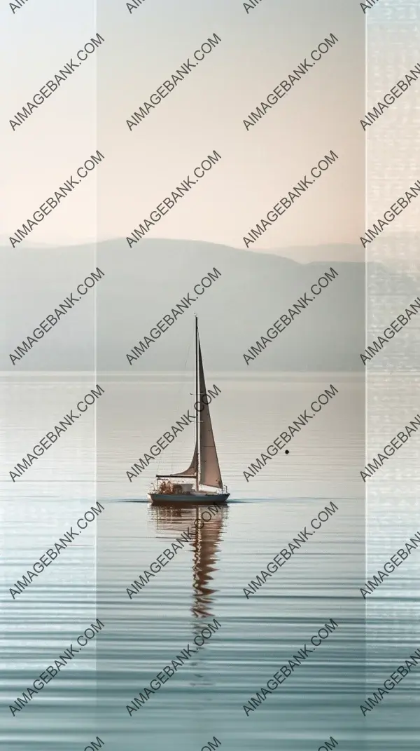 Journey Sailboat: Halftone Poster at Hinckley