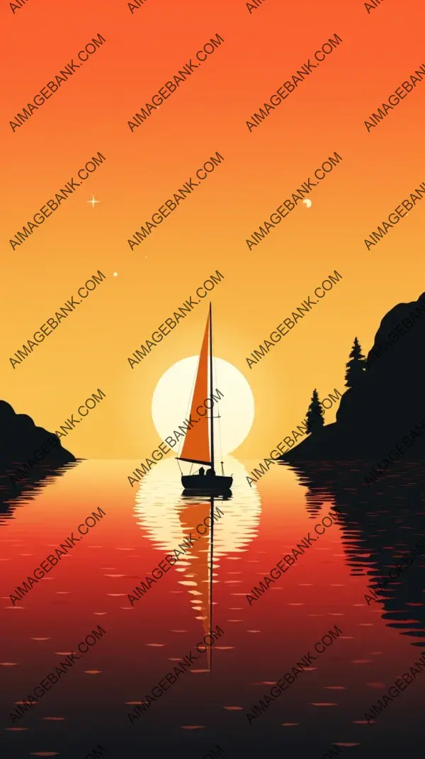 Journey Sailboat at Hinckley: Halftone Poster