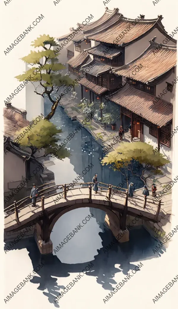 Captivating Chinese Water Town: James Jean&#8217;s Artistic Style