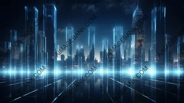 Holographic Skyline: Captivating Glimpse into the Futuristic Landscape