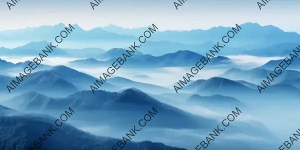 Enigmatic Beauty: Mist-Shrouded Majestic Mountain Range