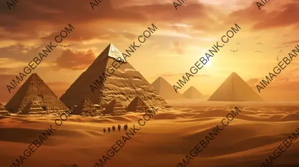 Time-Traveler&#8217;s Dream: Captivating Scene of Ancient Egypt&#8217;s Pyramids