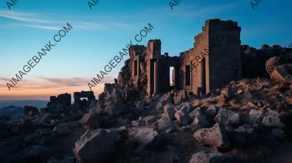 Tranquil Evening Beauty Crafted at Ancient Ruins