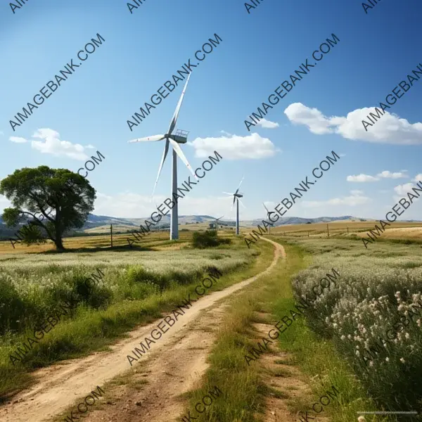 Dynamic Realism: The Energetic Windmill Captured in Photo