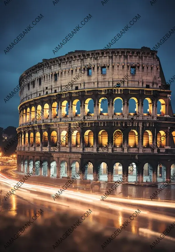 Colosseum in Rome at night