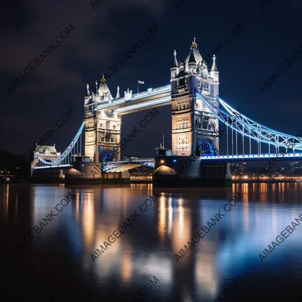 Tower bridge capturing bokeh at night