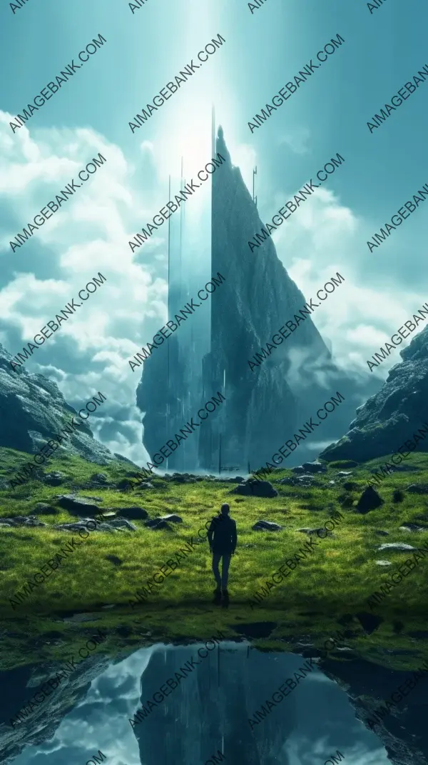 Digital Matrix of Mountain Landscape