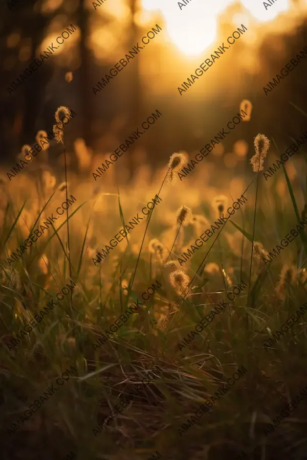 Playful Blur Grass Enchanting Forest