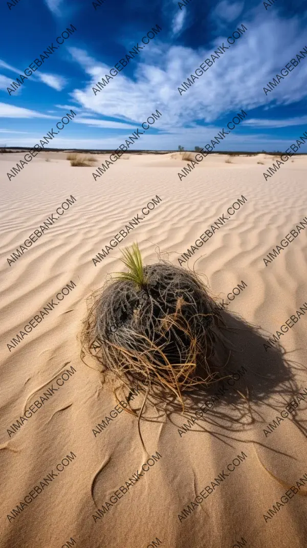 Graceful Rolling Tumbleweed in Barren Desert Landscape