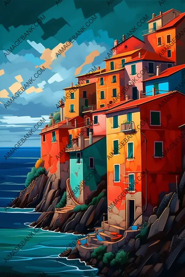 Allure of Colorful Houses with Breathtaking Backdrop