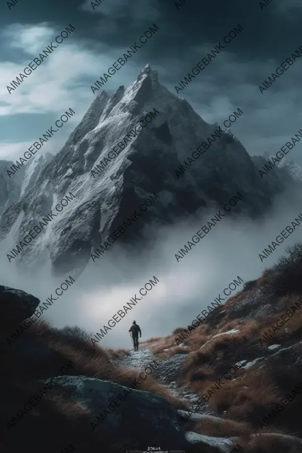 Beauty of Dramatic Cloud-Covered Mountains