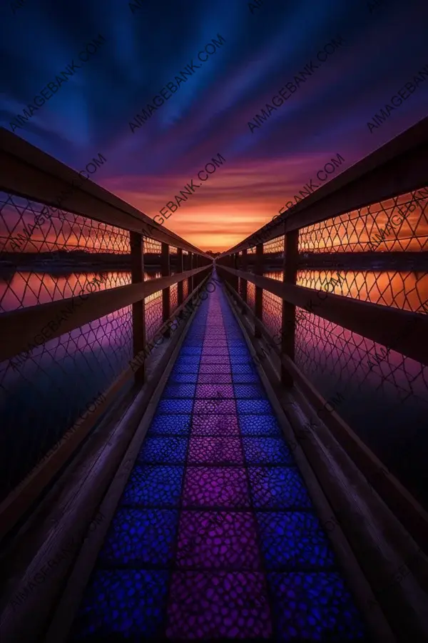 Sunset magic at Halibut Lake: A bridge to tranquility