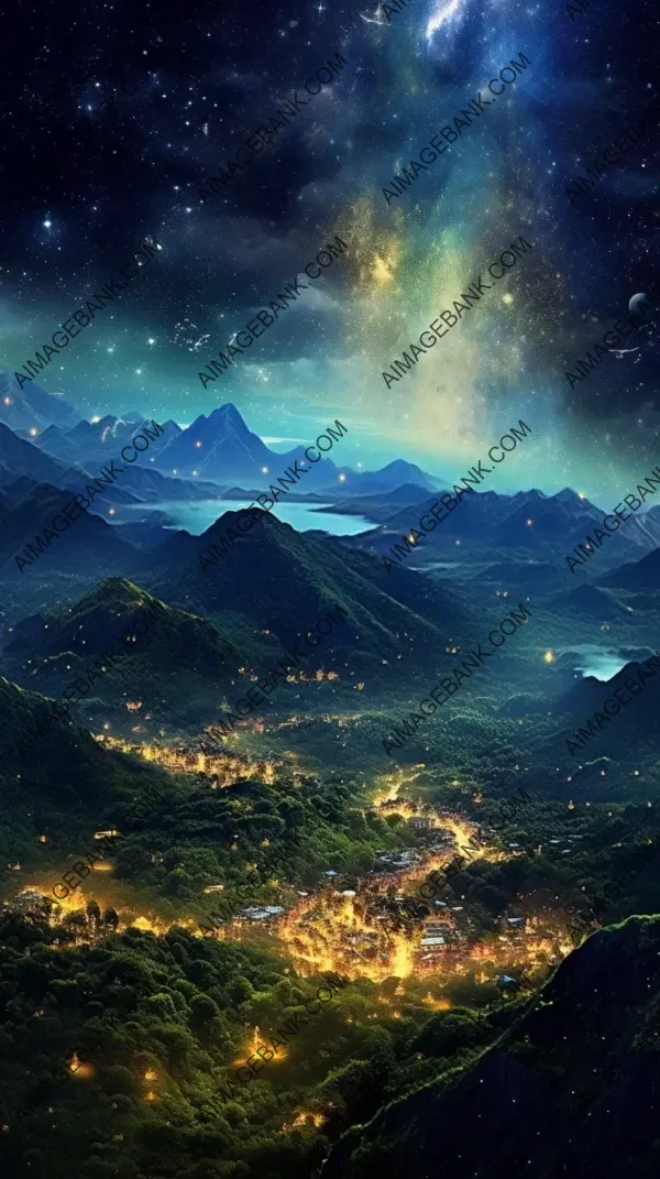 Stunning Valley Under Milky Way