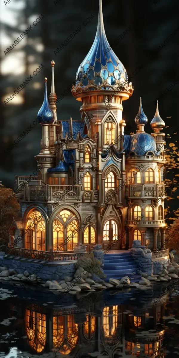 Explore the Imposing and Highly Ornamented Fantasy Castle