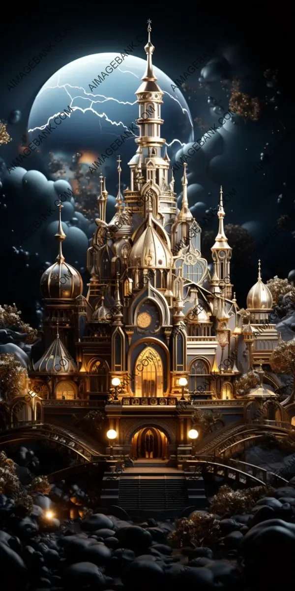 Unveil the Enchantment of the Imposing and Highly Ornamented Fantasy Castle